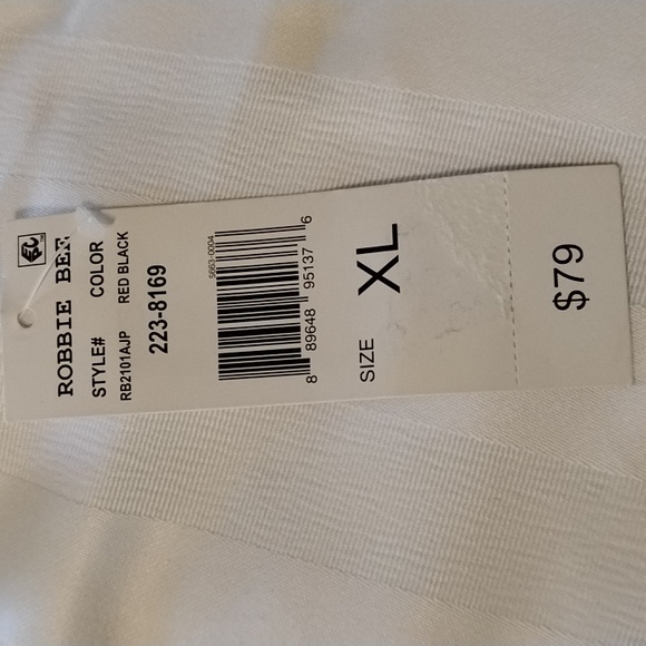 Robbie Bee Red Pleated A-Line Dress with Bishop Sleeves, Size: XL, NWT - Picture 4 of 11